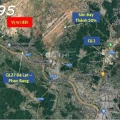 Mặt QL27A, DT 20x50m; 200m tới tốc B-N, sân bay Thành Sơn 5km, 15km tới biển. 3.4tỷ