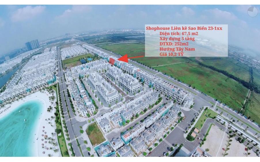 Cần bán Shophouse Liền kề gần Vincom và công viên tiện ích giá 10.2 tỷ - Vinhomes Ocean Park Gia Lâm