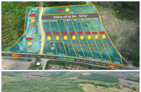 Bán 11 thửa đất mặt tiền quốc lộ 29 tại xã Ea Bar, Sông Hinh, Phú Yên giá chỉ từ 350tr/lô