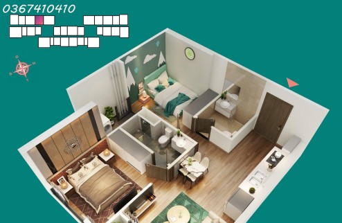 Chỉ 2,4 tỷ sở hữu ngay căn 2N, 2VS, 54m2 - The Sakura Vinhomes Smart City