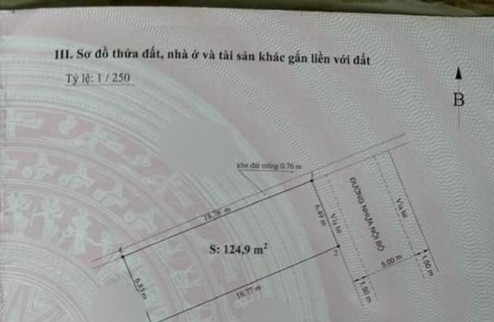 BĐ Bán lô đất TDc Vườn Hồng Hải An  125 M ngang 6 m