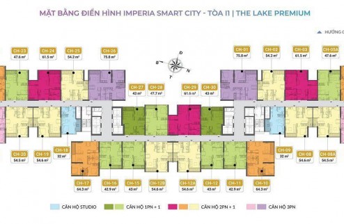 Chình chủ bán căn hộ tầng 20 55m CC Imperia Smart City lỗ 200tr