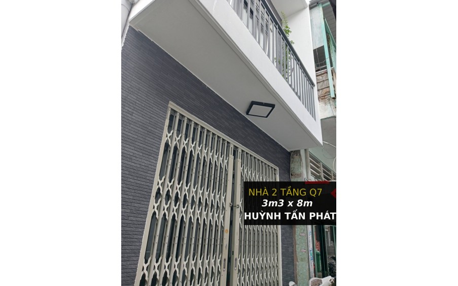 Sát mặt tiền – Hẻm thẳng – sổ hồng 26m2 – Trung tâm Huỳnh Tấn Phát Q7