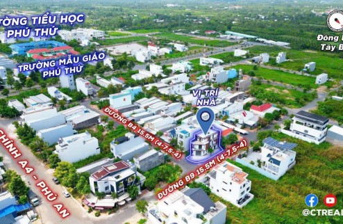 Nhà bán mới góc 2 mặt tiền, 4 phòng ngủ cái răng cần thơ