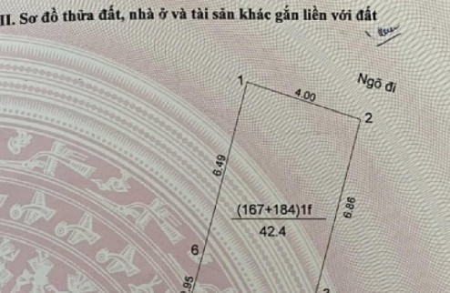 ĐẤT LỘC VƯỢNG KHÍ - SỔ ĐẸP MÊ LI - CHỦ NHÀ THIỆN CHÍ - GIÁ THÌ MỀM NHŨN 42M CHỈ 2TỶ85