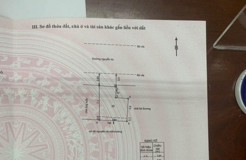 Bán Nhà Mặt Tiền Nguyễn Du P.Lê Lợi Quy Nhơn , 44,9m2, 2 Mê , Giá 4 Tỷ 570Tr