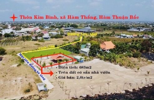 Đất vườn ven biển Giá chỉ từ 1,X triệu Gần dự án NovaWorld Phan Thiết- đường DT719B