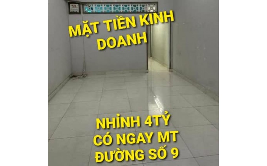 Mặt Tiền Đường Số 9 có 4 tỷ x Gò Vấp TPHCM - Bán Gấp