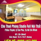 Cho Thuê Phòng Studio Full Nội Thất Từ 20-30m2 Sát Trường Đại Học Hồng Bàng