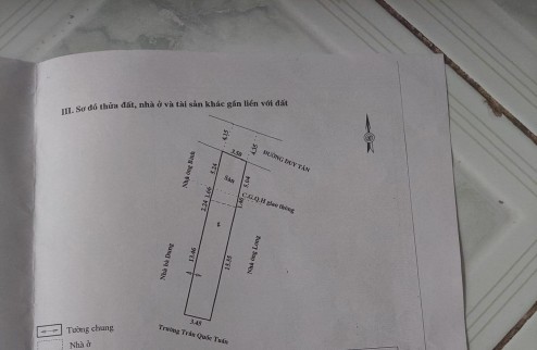 Bán Nhà 2 Mặt Tiền Duy Tân P. Trần Hưng Đạo Quy Nhơn , 78,2m2 , Cấp 4 , Giá 4 Tỷ 500Tr