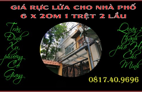 Nhà rát rẻ 6 x 20m 1 trệt 2 lầu trung tâm Quận 1 TP.HCM