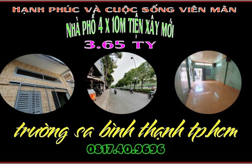 Chỉ 3.65 tỷ cho nhà phố 4 x 10m góc 2 mặt hẻm Trường Sa kề Q1 TP.HCM