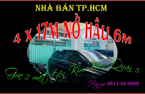 Cần bán nhanh trong tuần nhà phố 4 x 17m góc 2 mặt tiền Kim Biên Q5 TP.HCM