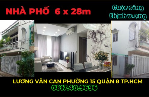 Nhà phố rẻ 6 x 28m Lương Văn Can, Quận 8, Hồ Chí Minh