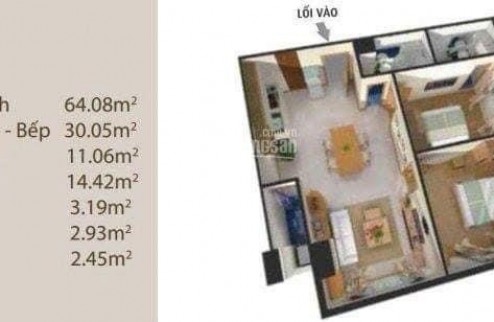 Cho thuê căn hộ 2PN tại 35 Hồ Học Lãm. diện tích 60m2 đầy đủ nội thất, vô ở ngay. 6tr/tháng