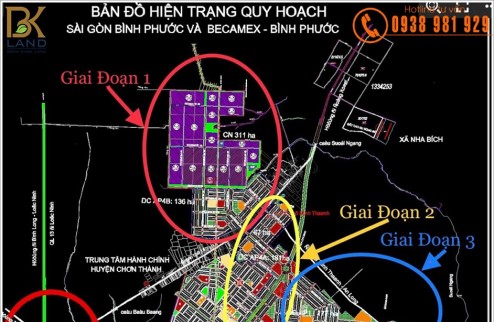 Bán 10ha đất quy hoạch phân lô  phường Minh Long, Thị Xã Chơn Thành, Bình Phước giá 110 tỷ