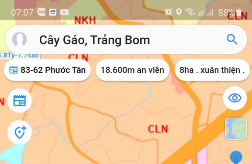 Bán đất 2 Mặt Tiền Nhựa Chính Xã Cây Gáo, Huyện Trảng Bom, Tỉnh Đồng Nai . 0938974428