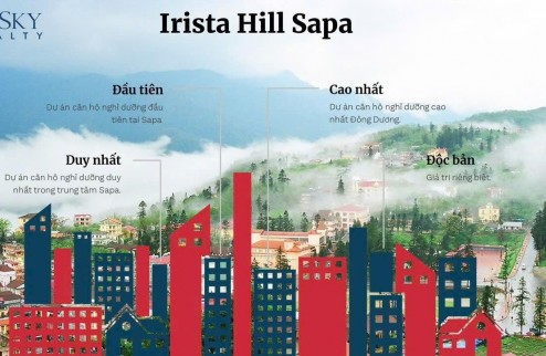 Căn hộ dịch vụ Irista Hill Sapa giá chỉ từ 400 triệu – view triệu đô xuống thị trấn du lịch đẹp nhất thế giới. Lợi nhuận dòng 17%/năm