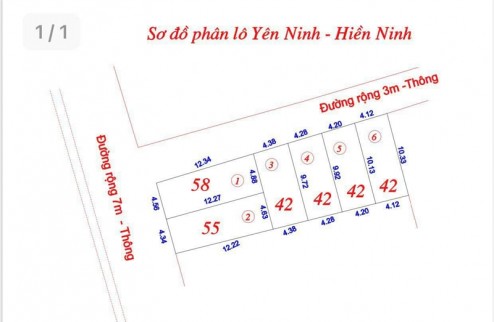 Trục chính kinh doanh 55m Yên Ninh - Hiền Ninh - Sóc Sơn - Hà Nội, Chỉ vài trăm triệu, Bao sổ.