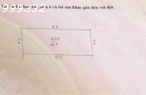 Bán đất Cầu Bươu, Thanh Trì, 62,5 m2, mặt tiền 5m, 5.6 tỷ, lô góc, ngõ ô tô, kinh doanh