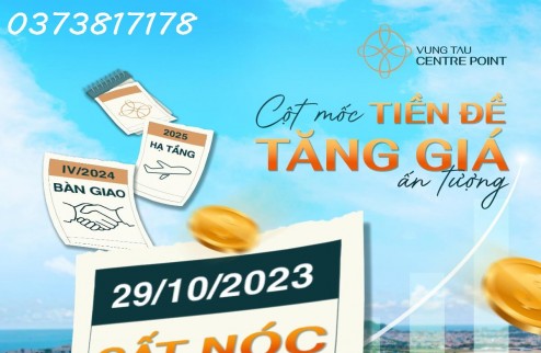 VUNG TAU CENTRE POINT - SỞ HỮU CĂN HỘ CAO CẤP LÂU DÀI TẠI VŨNG TÀU TT ĐỢT 1 CHỈ 300TR