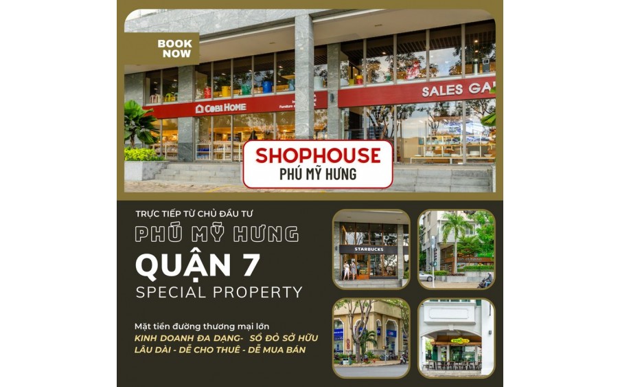 Sở hữu Shophouse Phú Mỹ Hưng trực tiếp chủ đầu tư, có nguồn thu hơn 1,6 tỷ/năm. Trả góp 0% ls đến T7/2025