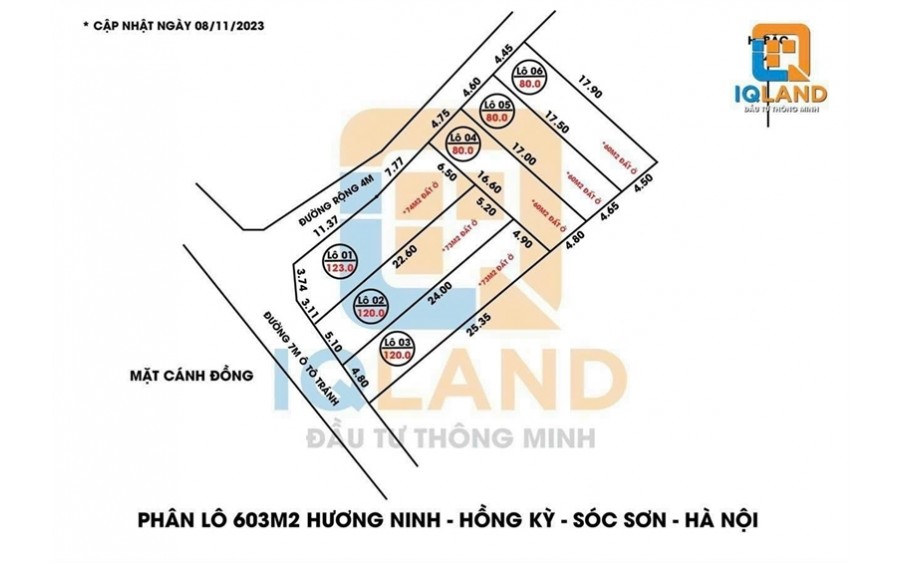 Chỉ cách Quốc Lộ 3: 200m. Bán ngay 80m tại Hương Ninh- Hồng Kỳ- Sóc Sơn-HN. Bao sổ sách