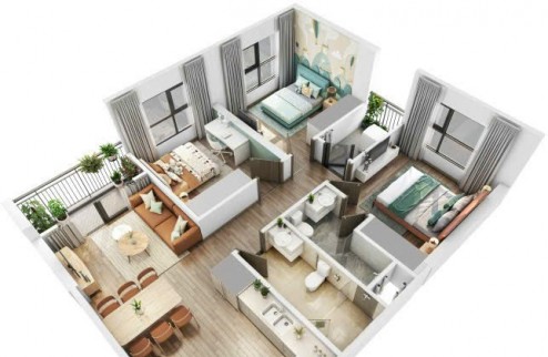 Chỉ 1.05 tỷ sở hữu căn hộ 3PN (góc)  75m2 Vinhomes Smart City, nhận nhà 2024