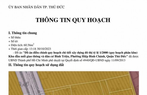 Bán nhà HXH khu Cá Sấu Hoa Cà, Phạm Văn Đồng, Hiệp Bình Chánh, Thủ Đức, 60m2, 1 trệt 1 lầu, nhỉnh 4 tỷ