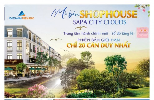Chính chủ căn 100m2 áp góc dự án Sapa City Cloud- giá rẻ nhất thị trường 5,x tỷ/lô 100m2, 4 tầng