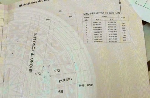 chính chủ bán đất Góc 2 mặt tiền Đường Trường Lưu-Phường Long Trường -Quận 9 lh 0966943807