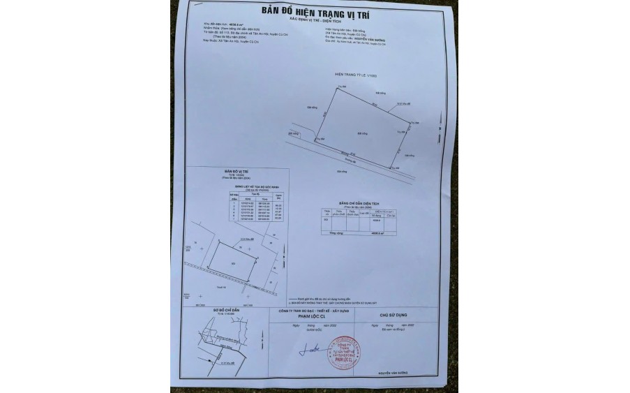 Cần Bán gấp lô 4838.6 m²  tại  huyện Củ Chi -TPHCM