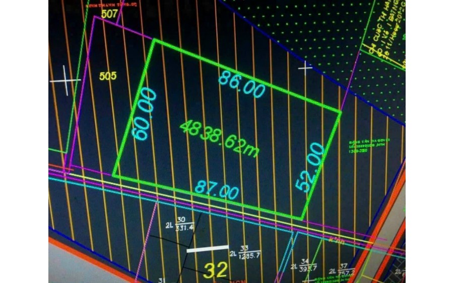 Đất vườn tại QH khu dân cư nhánh kênh 8 ấp xóm Huế - xã tân an hội - huyện củ Chi - TPHCM