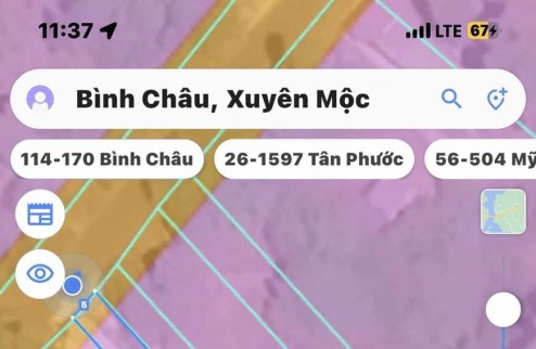 Chủ cân bán đất ở đo thị , xã bình châu , xuyên mộc bà rịa vũng tàu