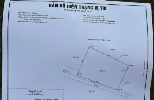 Cần bán gấp lô đất 1092 m²  tại  huyện Củ Chi, TP.HCM