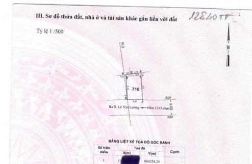 CHÍNH CHỦ GỬI ACE TRỢ DUYÊN 1 CHẤM LÔ ĐẤT ĐẸP LÊ VĂN LƯƠNG NHÀ BÈ NGANG 10M DÀI 6M CHỈ 5 TỶ HƠN