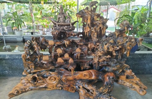 Cần bán  thác nước phong thuỷ, chất liệu bộ rễ lõi cây gỗ chai tại huyện Củ Chi TPHCM