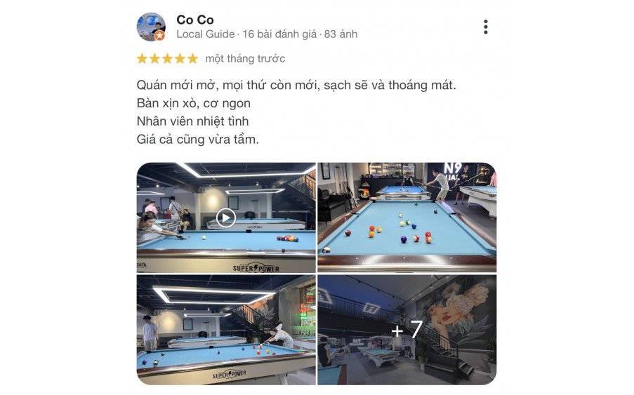 Chính chủ sang gấp CLB BIDA N9 BILLIARDS Quận 8 Cao cấp