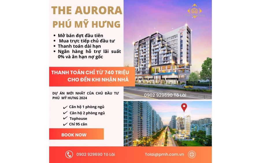 The Aurora Phú Mỹ Hưng - Căn hộ 1 phòng ngủ 2 phòng ngủ - Giá từ 3,7 tỷ