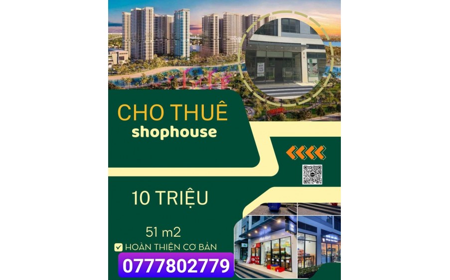 Cho thuê SHOPHOUSE - VINHOMES GRAND PARK