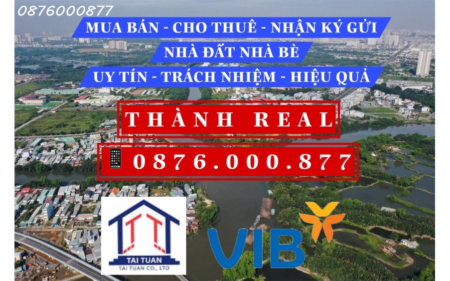 VIB phát mãi lô đất biệt thự 10mx25m KDC Lập Phúc Nhà Bè. Lô góc 2MT đường 20m. TT chỉ từ 10 tỷ