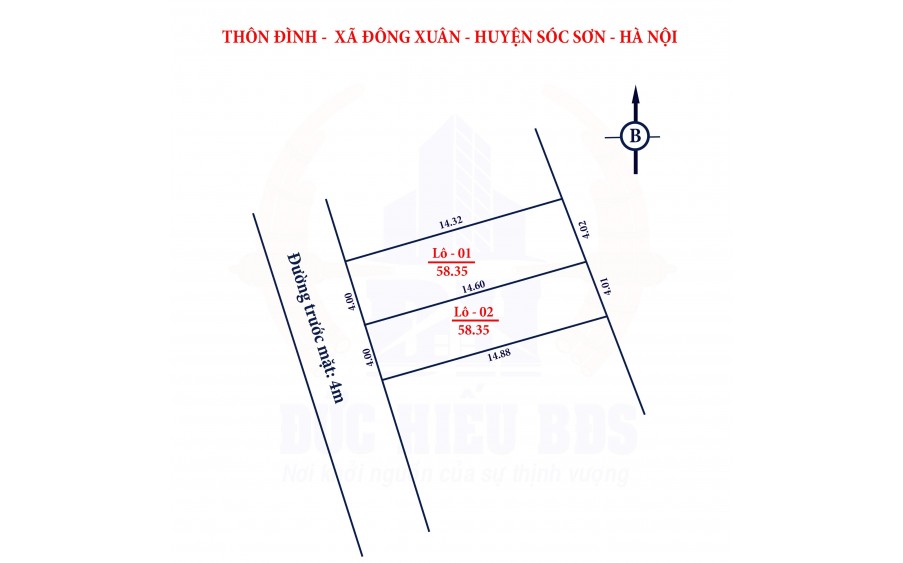 Hàng nóng f0 chính chủ nhờ bán 58m2 Thôn Đình,Đông Xuân,Sóc Sơn,Hà Nội(đường ô tô )
Thông tin:
-Diện tích 58m,mặt tiền=hậu rộng 4m.(ngõ thông rộng