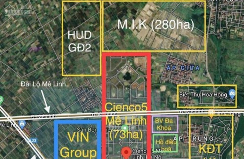 Cần bán đất đô thị sổ đỏ lâu dài 100m2 KĐT Cienco5 Mê Linh Hà Nội