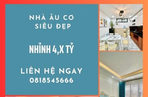 MẶT NGÕ ÂU CƠ QUẬN TÂY HỒ GIÁ 4.8 TỶ 10M RA PHỐ DT40M2 3 PHÒNG NGỦ FUN NỘI THẤT ĐẸP