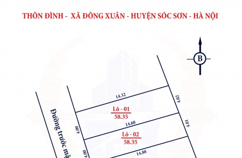 Hàng nóng f0 chính chủ nhờ bán 58m2 Thôn Đình,Đông Xuân,Sóc Sơn,Hà Nội(đường ô tô )
Thông tin:
-Diện tích 58m,mặt tiền=hậu rộng 4m.(ngõ thông rộng