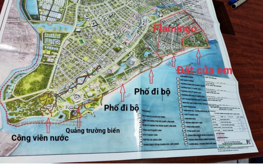 Chính chủ cần tiền bán gấp lô đất Mặt Biển KDT mới Quất Lâm 95m2 hướng Nam sổ đỏ giá bán nhanh 1tỷ9