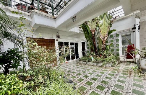 Biệt thự sân vườn Long Biên, 290m x 4tầng, mặt tiền 11m, vỉa hè, vị trí cực sầm uất, kinh doanh