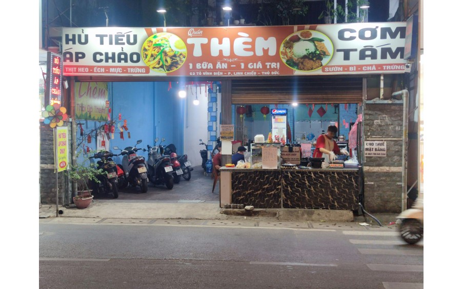 Mặt bằng cho thuê Mặt tiền 62 Tô Vĩnh Diện, trung tâm Thủ Đức