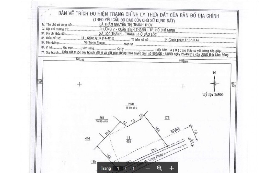 BÁN ĐẤT ĐẸP - Vị Trí Đẹp Tại Số 4 Vũ Trọng Phụng - Lộc Thanh- Bảo lộc - Lâm Đồng