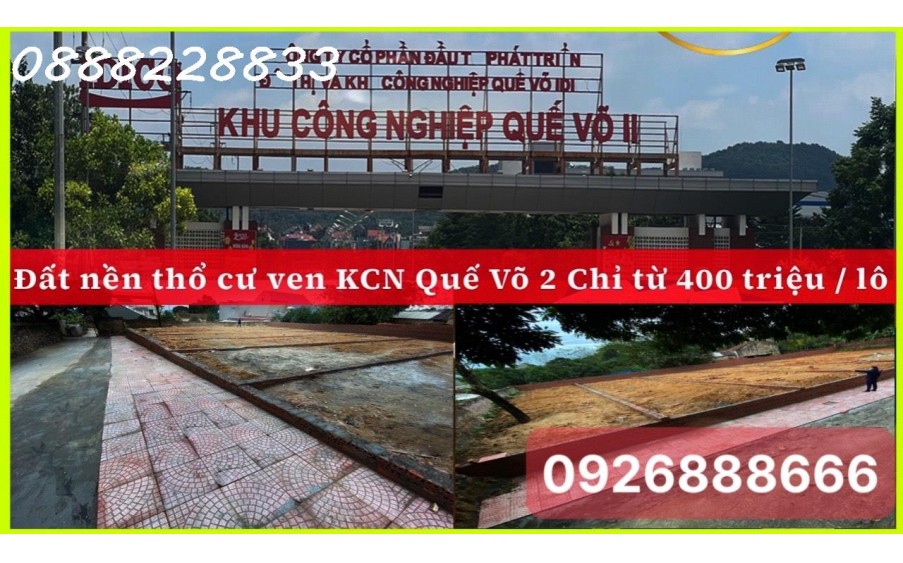 Bán 12 lô khu đất thổ cư tự thôn nam sơn bắc ninh - tiếp giáp kcn Nam Sơn Chứa đại bàng goteck 60.000 công nhân.